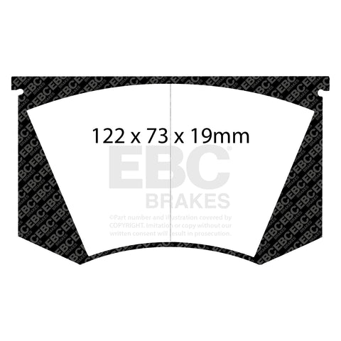 EBC Greenstuff 2000 Series Sport Brake Pad Set (DP2223) Image 3