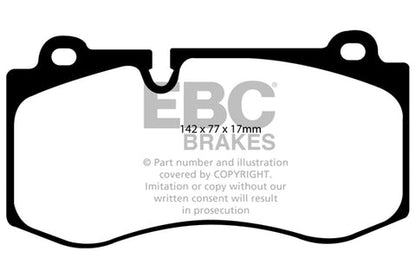 EBC Greenstuff 2000 Series Sport Brake Pad Set (DP21943) Image 1