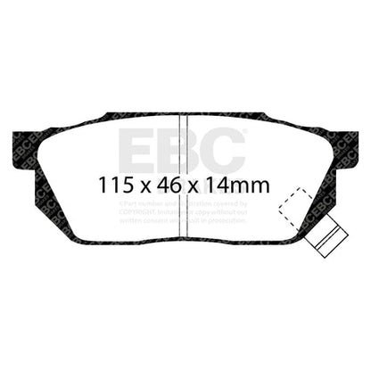 EBC Greenstuff 2000 Series Sport Brake Pad Set (DP2570) Image 1