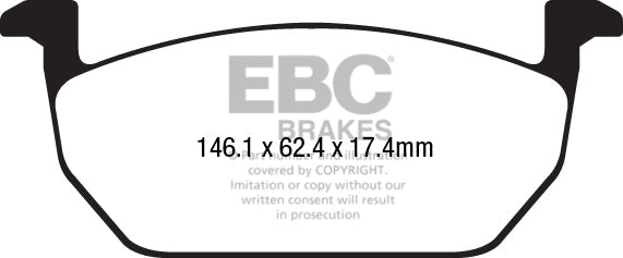 EBC Greenstuff 2000 Series Sport Brake Pad Set (DP22225) Image 1
