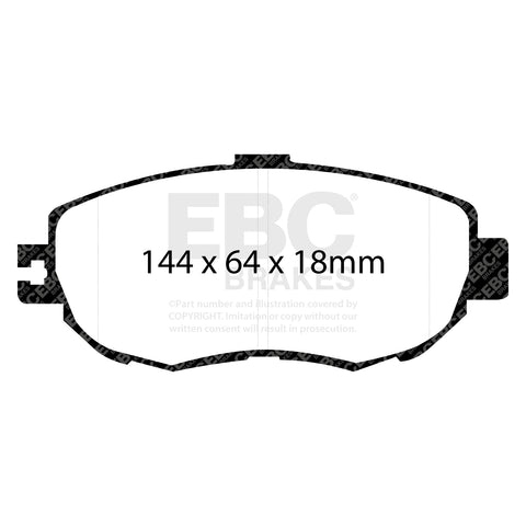 EBC Greenstuff 2000 Series Sport Brake Pad Set (DP21006) Image 4