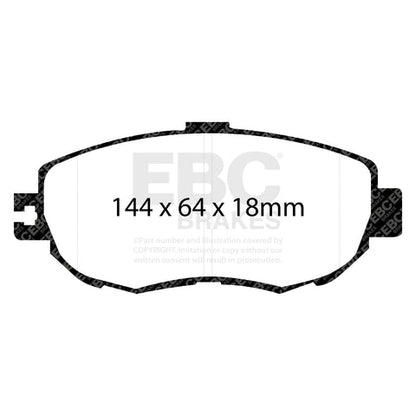 EBC Greenstuff 2000 Series Sport Brake Pad Set (DP21006) Image 4