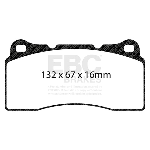 EBC Racing RP-X Track and Race Brake Pads (DP81110RPX) Image 2