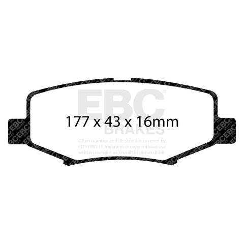 EBC Greenstuff 6000 Series Truck and SUV Brake Pad Set (DP61799) Image 3