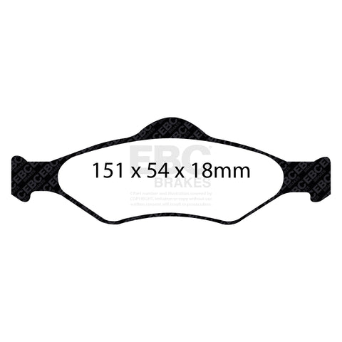 EBC Ultimax OE Replacement Brake Pad Set (DP1300) Image 3