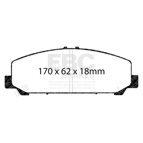 EBC Ultimax OE Replacement Brake Pad Set (DP1808) Image 3