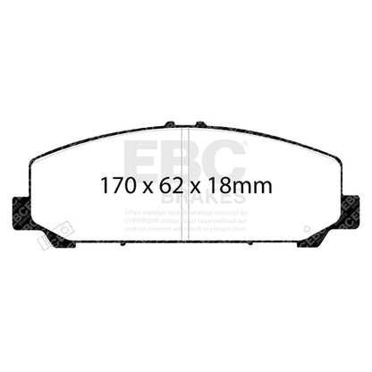 EBC Ultimax OE Replacement Brake Pad Set (DP1808) Image 3