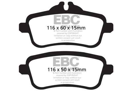EBC Redstuff 3000 Series Sport Brake Pad Set (DP32137C) Image 1