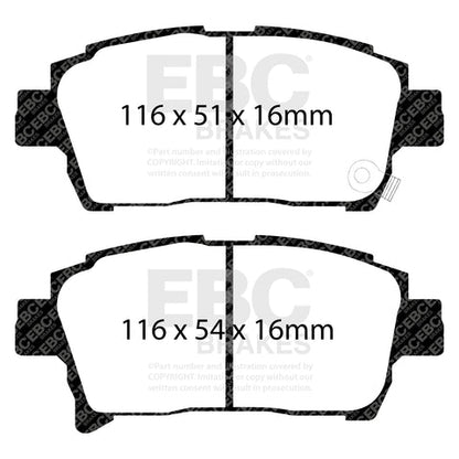 EBC Greenstuff 2000 Series Sport Brake Pad Set (DP21459) Image 2