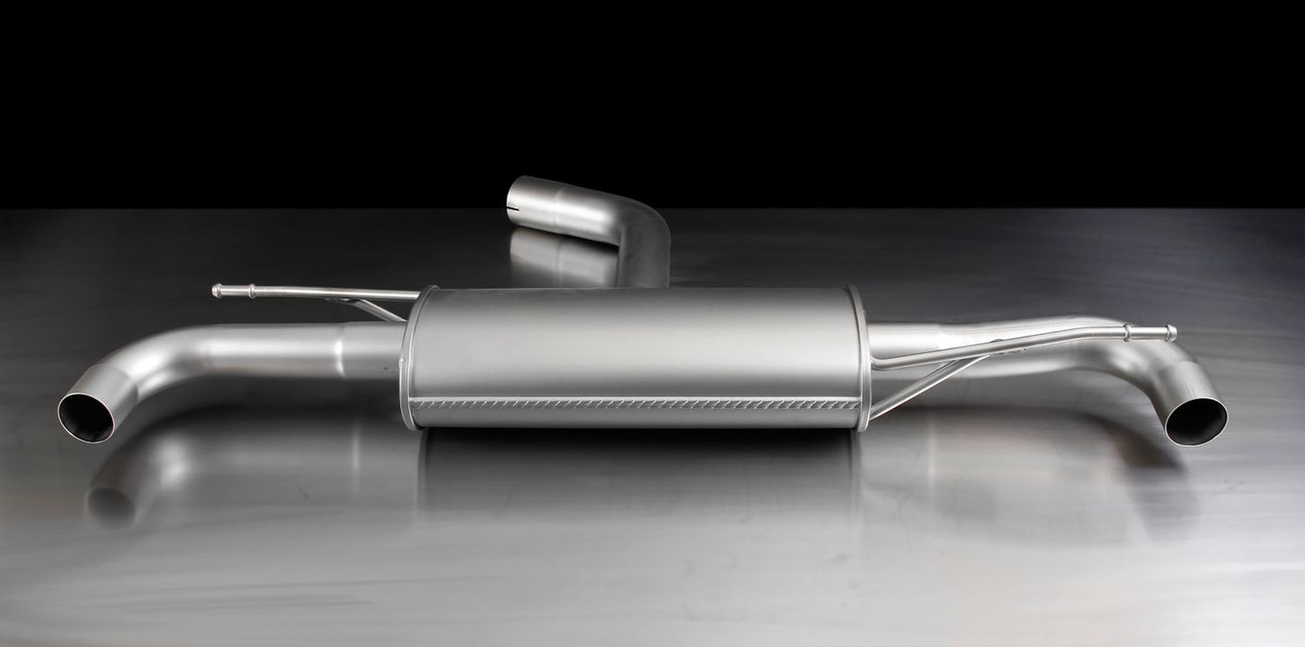 Sport Exhaust for VW Golf 6 1K Resonated | 2x 102mm Black Chrome Straight Cut Tips