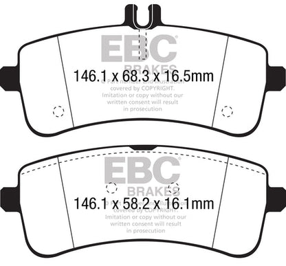 EBC Yellowstuff 4000 Series Street and Track Brake Pad Set (DP42350R)