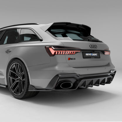 Revozport Audi RS6 C8 Carbon Fiber Rear Diffuser