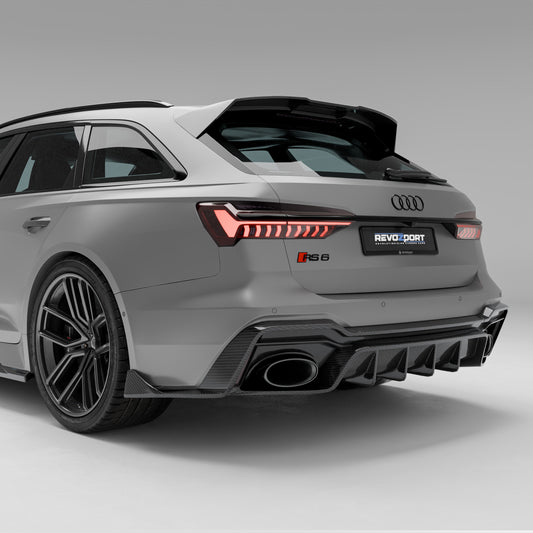 Revozport Audi RS6 C8 Carbon Fiber Rear Diffuser