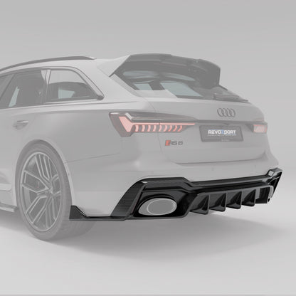 Revozport Audi RS6 C8 Carbon Fiber Rear Diffuser