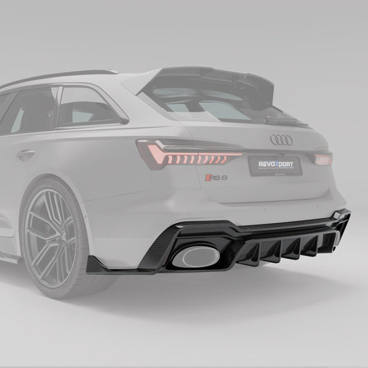 Revozport Audi RS6 C8 Carbon Fiber Rear Diffuser
