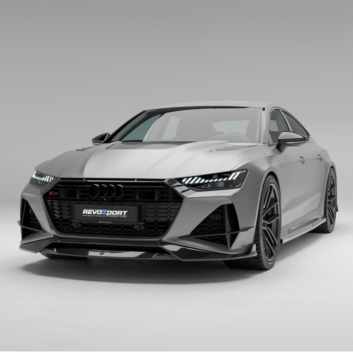 Revozport Carbon Fibre Front Lip for Audi RS7 C8