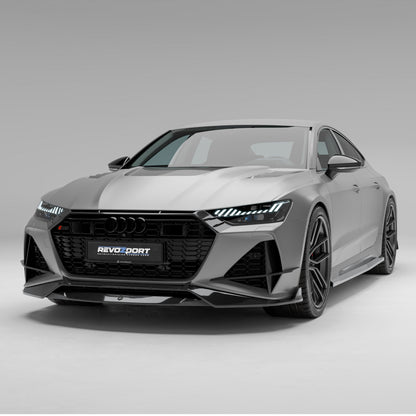 Revozport Carbon Fibre Front Lip for Audi RS7 C8