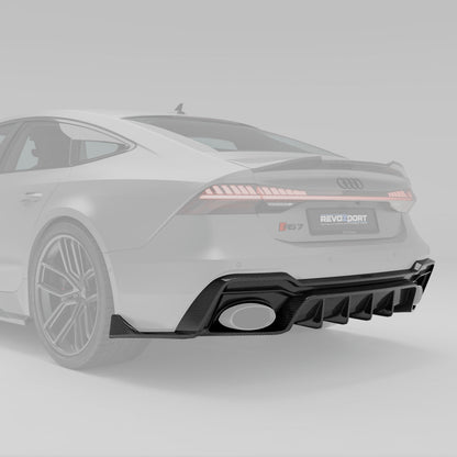 Revozport Audi RS7 C8 Carbon Fiber Rear Diffuser