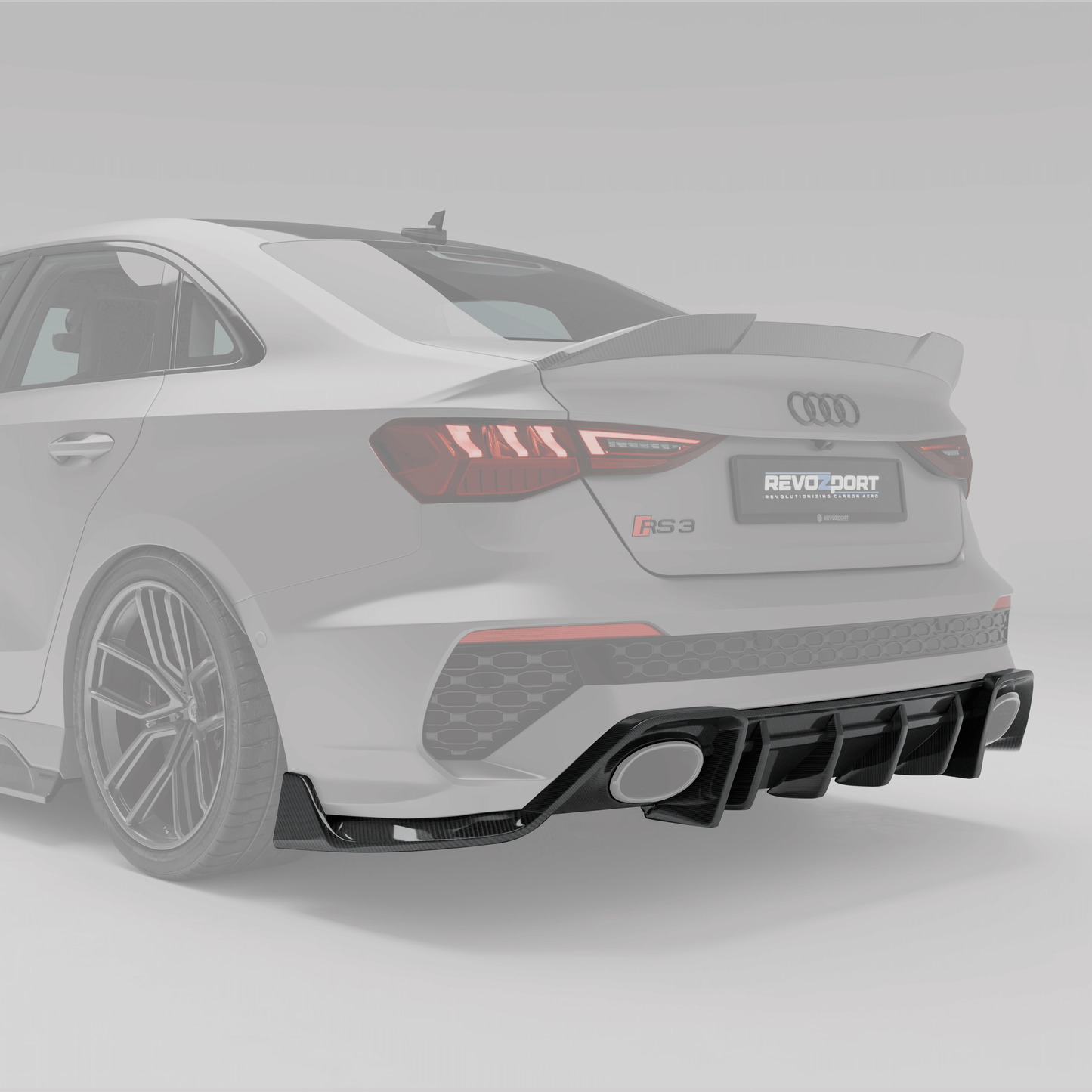 Revozport Audi RS3 8Y Carbon Fiber Rear Diffuser
