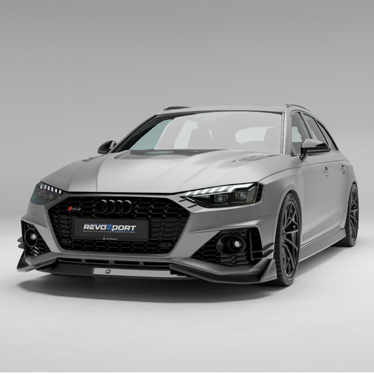 Revozport Carbon Fibre Front Lip for Audi RS4 B9.5 Facelift