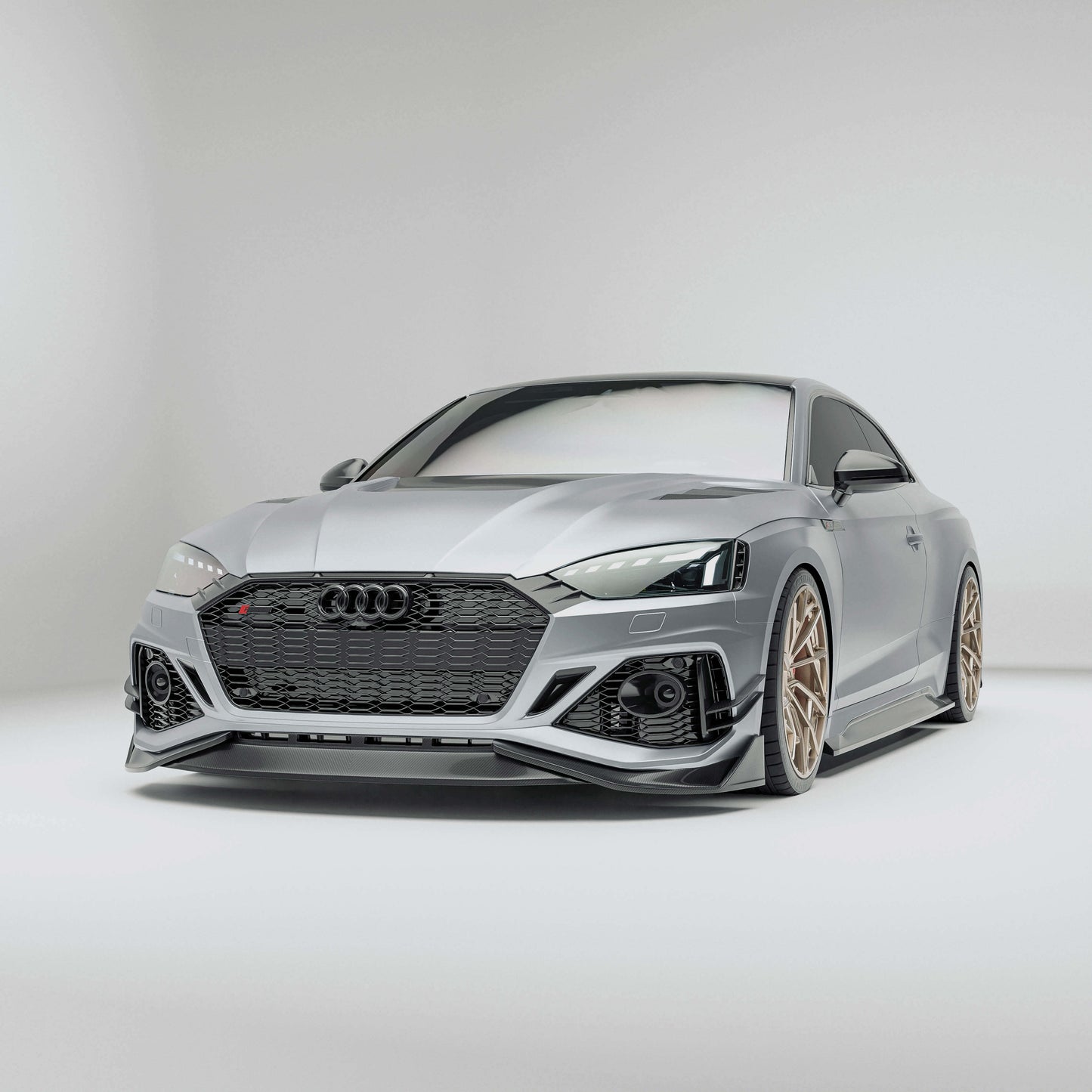 Revozport Carbon Fiber Front Lip for Audi RS5 B9.5 Coupe