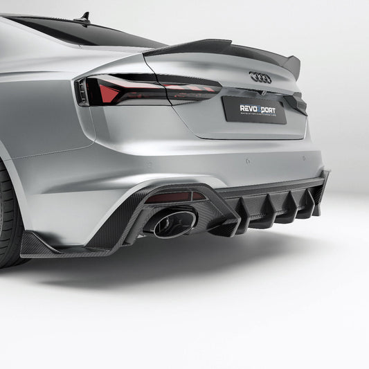 Revozport Carbon Fiber Rear Diffuser for Audi RS5 B9.5