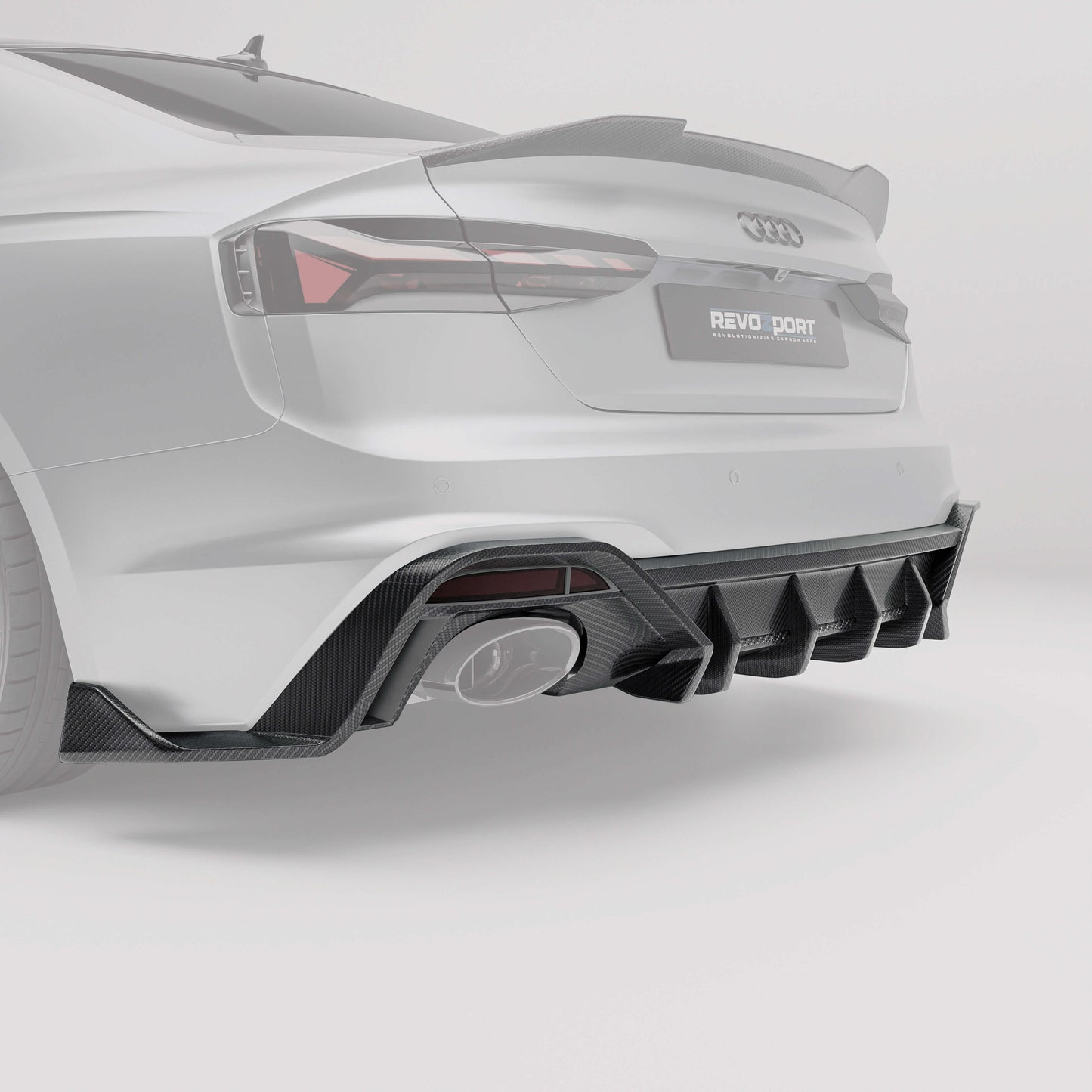 Revozport Carbon Fiber Rear Diffuser for Audi RS5 B9.5