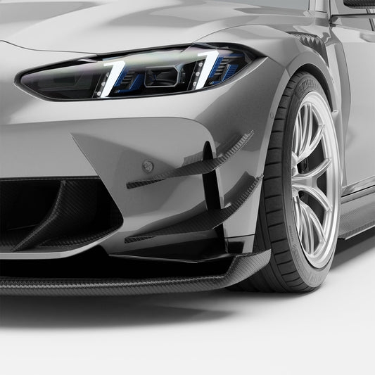 Revozport BMW M3 G80 Carbon Fibre Aero Front Bumper Canards