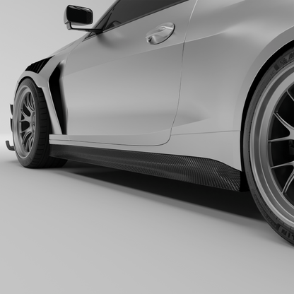 Revozport BMW M4 G82 Carbon Fiber Race Side Skirts
