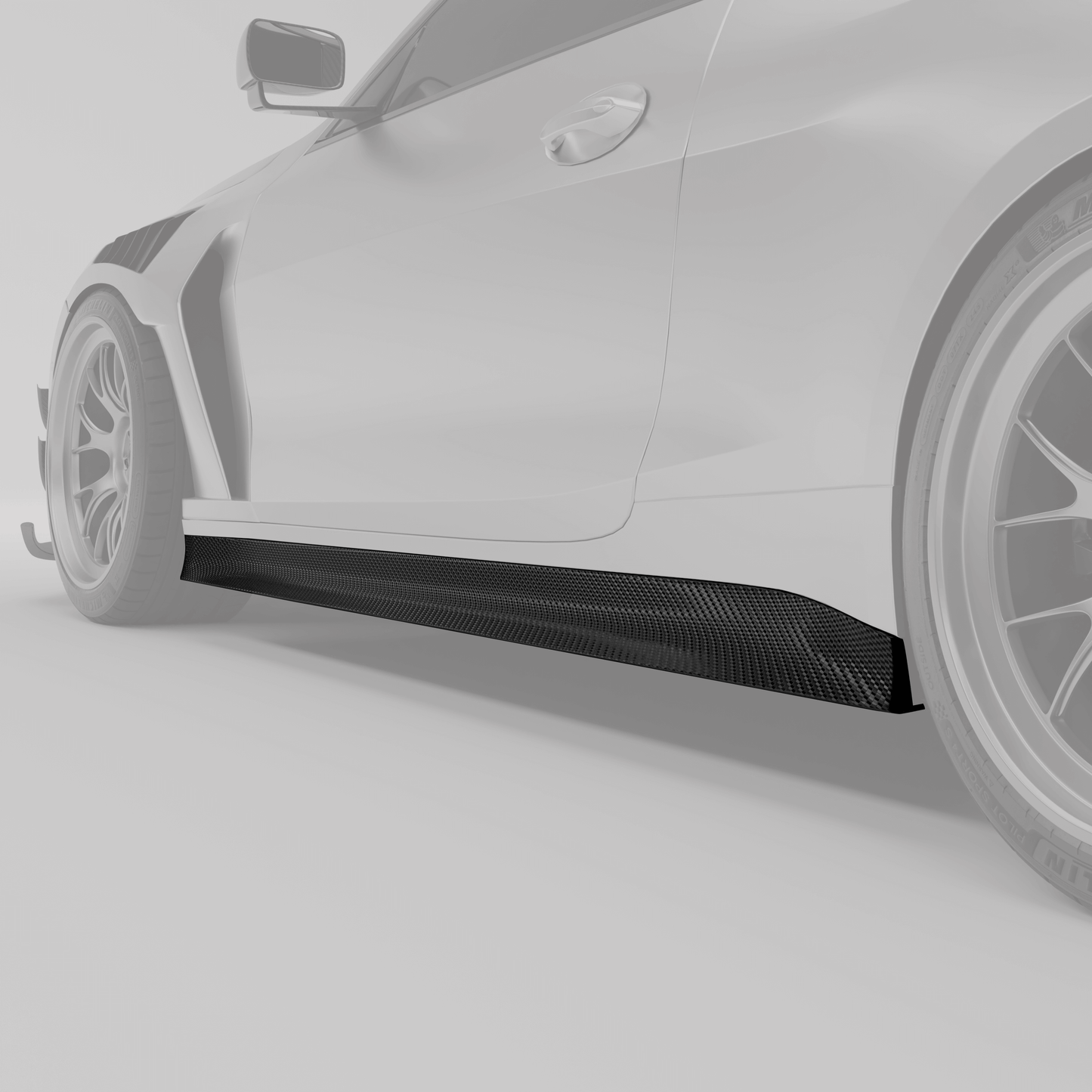Revozport BMW M4 G82 Carbon Fiber Race Side Skirts