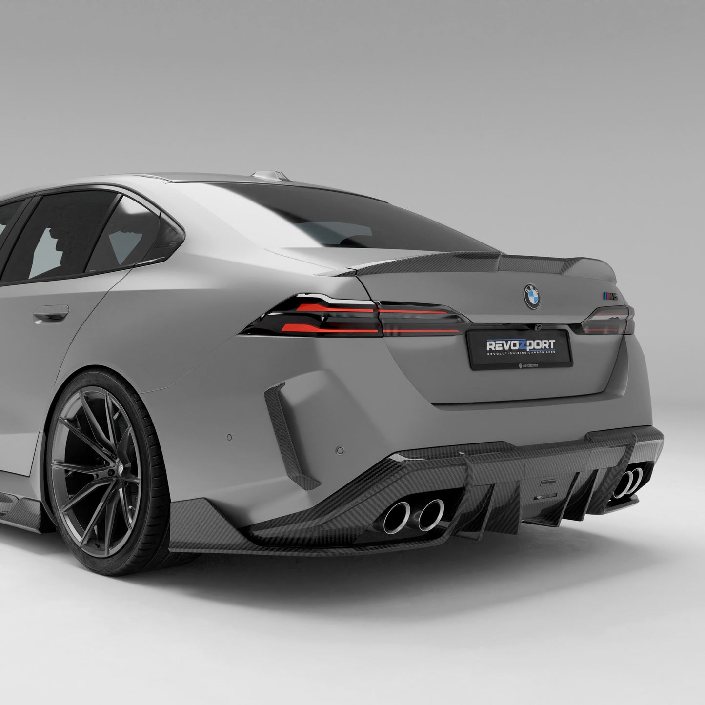 Revozport BMW M5 G90 Carbon Fiber Rear Diffuser