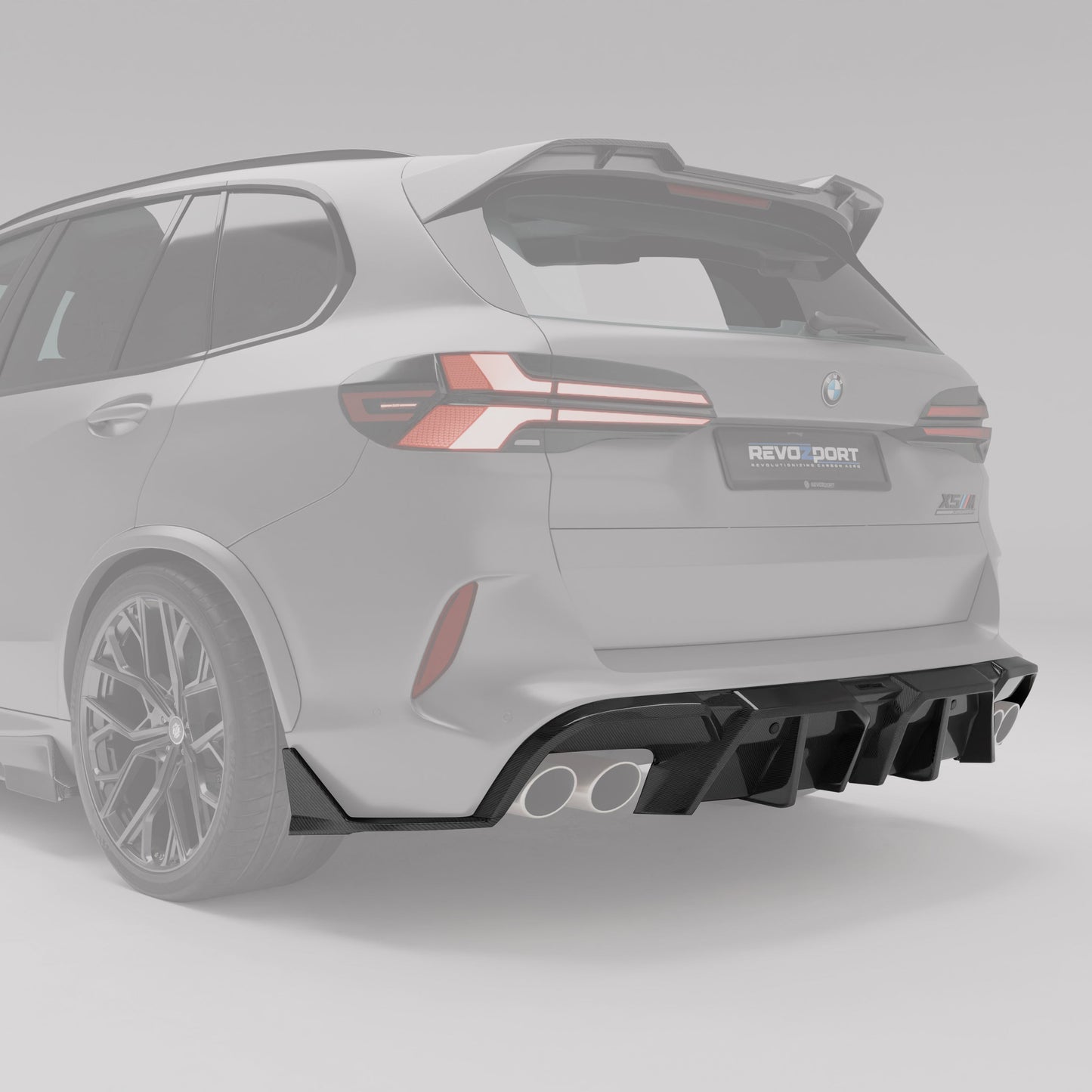 Revozport BMW X5M F95 LCI Carbon Fiber Rear Diffuser