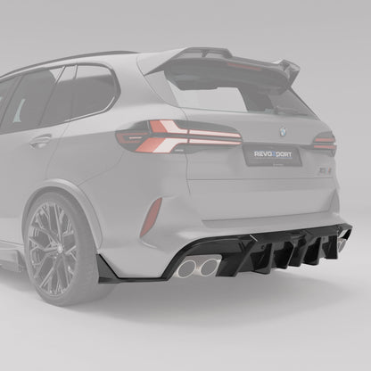 Revozport BMW X5M F95 LCI Carbon Fiber Rear Diffuser
