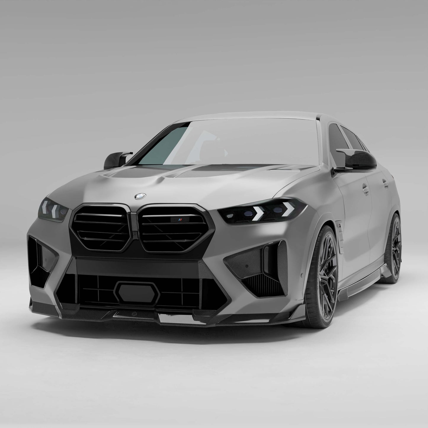Revozport BMW X6M F96 LCI Carbon Fiber Front Lip