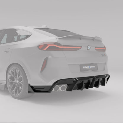Revozport BMW X6M F96 LCI Carbon Fiber Rear Diffuser