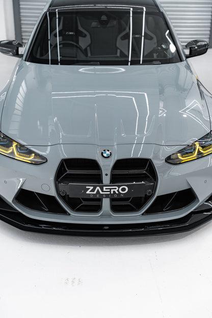 ZAERO EVO-R Adjustable Track Front Splitter for BMW M3 G80 G81 & M4 G8