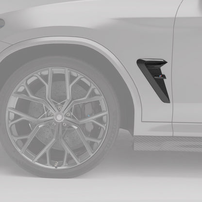 Revozport Carbon Fiber Side Fender Vents for BMW X4M F98 LCI