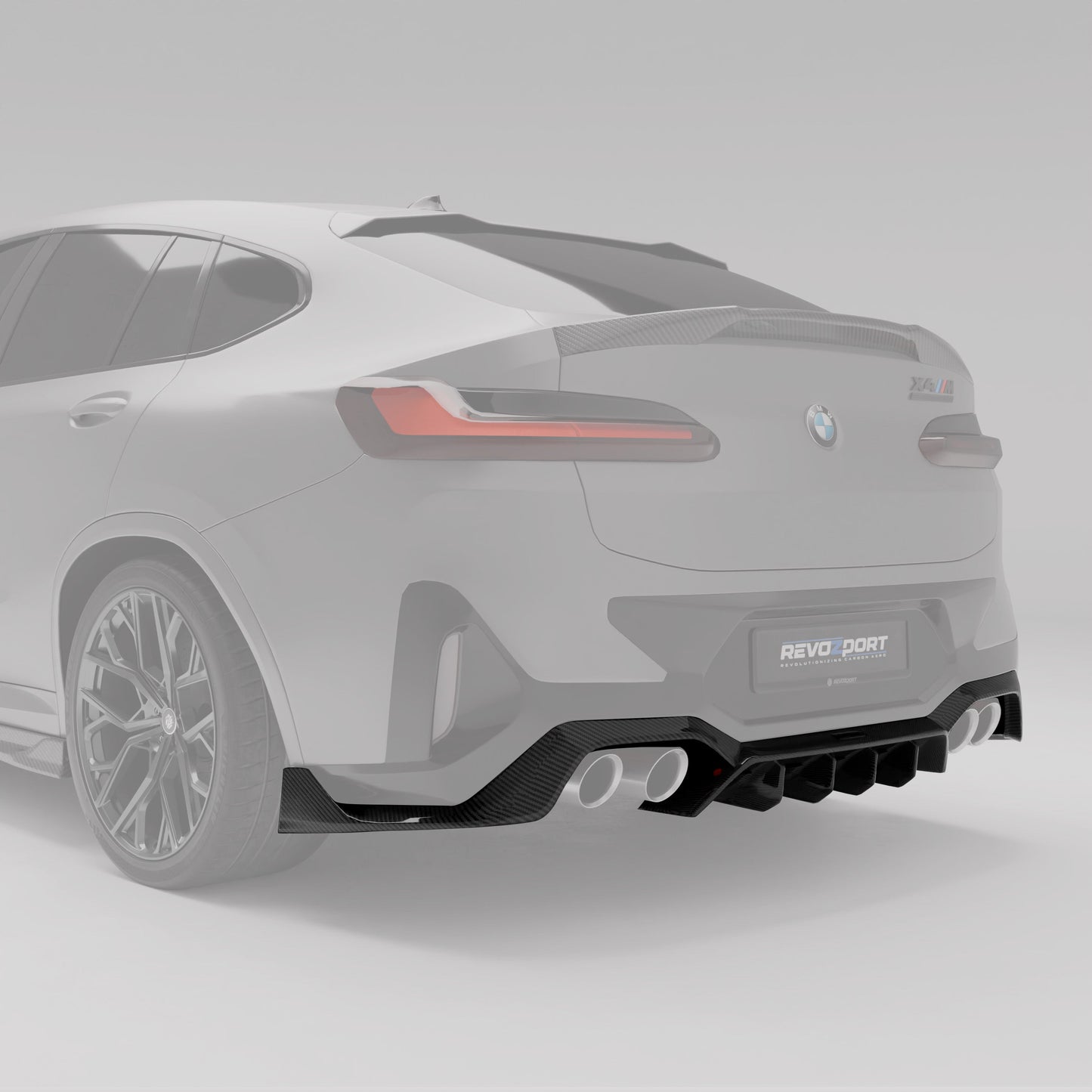 Revozport BMW X4M F98 LCI Carbon Fiber Rear Diffuser