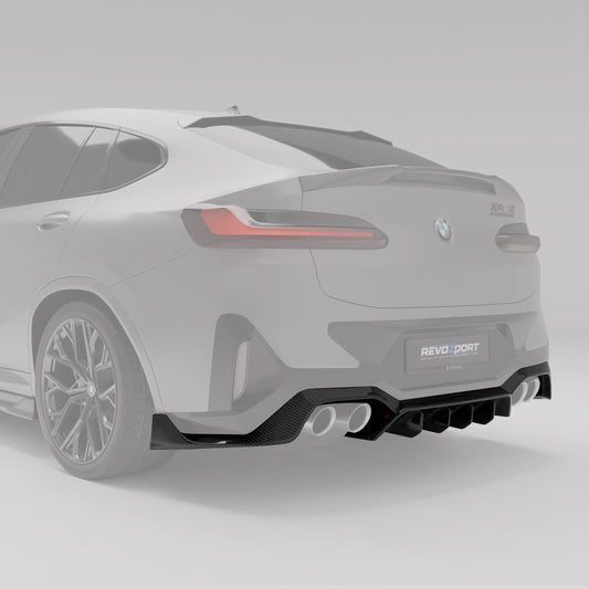 Revozport BMW X4M F98 LCI Carbon Fiber Rear Diffuser