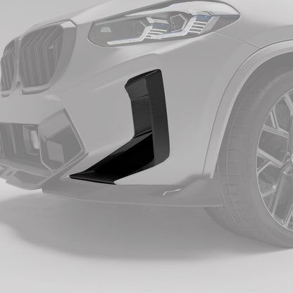 Revozport Carbon Fiber Bumper Air Intake Covers for BMW X4M F98 LCI