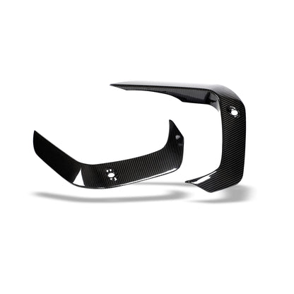 Revozport BMW X6M F96 PRE LCI Carbon Fiber Front Bumper Canards