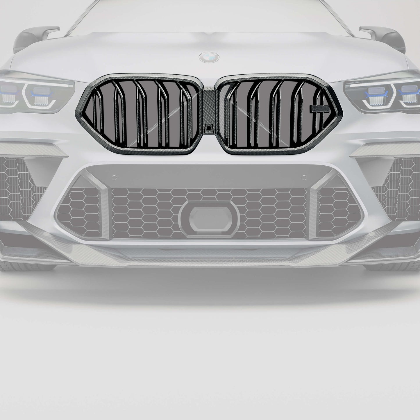 Revozport Carbon Fibre Grille for BMW X6M F96 Pre-LCI