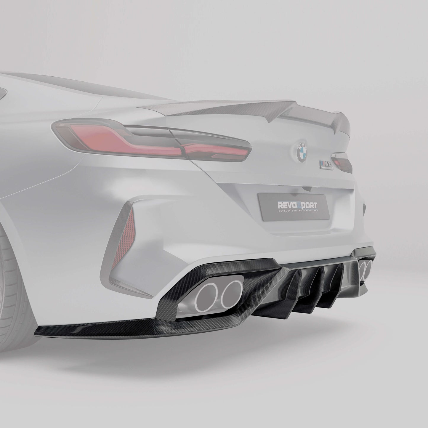 Revozport BMW M8 F91 F92 Carbon Fiber Rear Diffuser