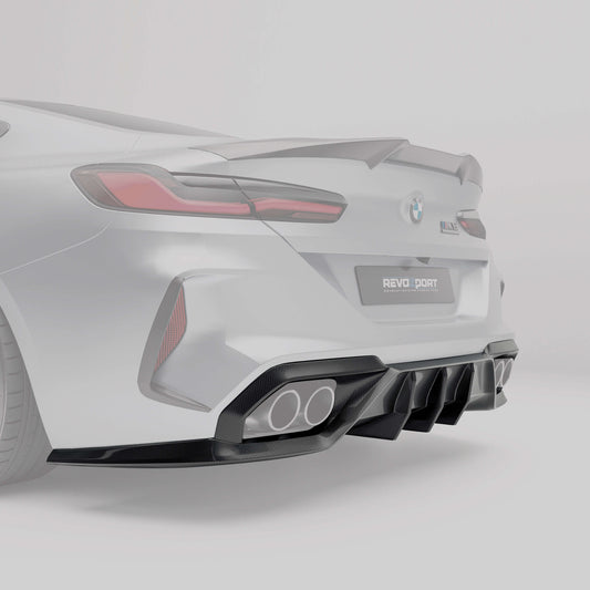 Revozport BMW M8 F91 F92 Carbon Fiber Rear Diffuser