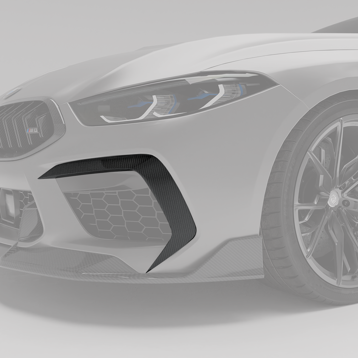 Revozport BMW M8 F91 F92 F93 Carbon Fibre Canards