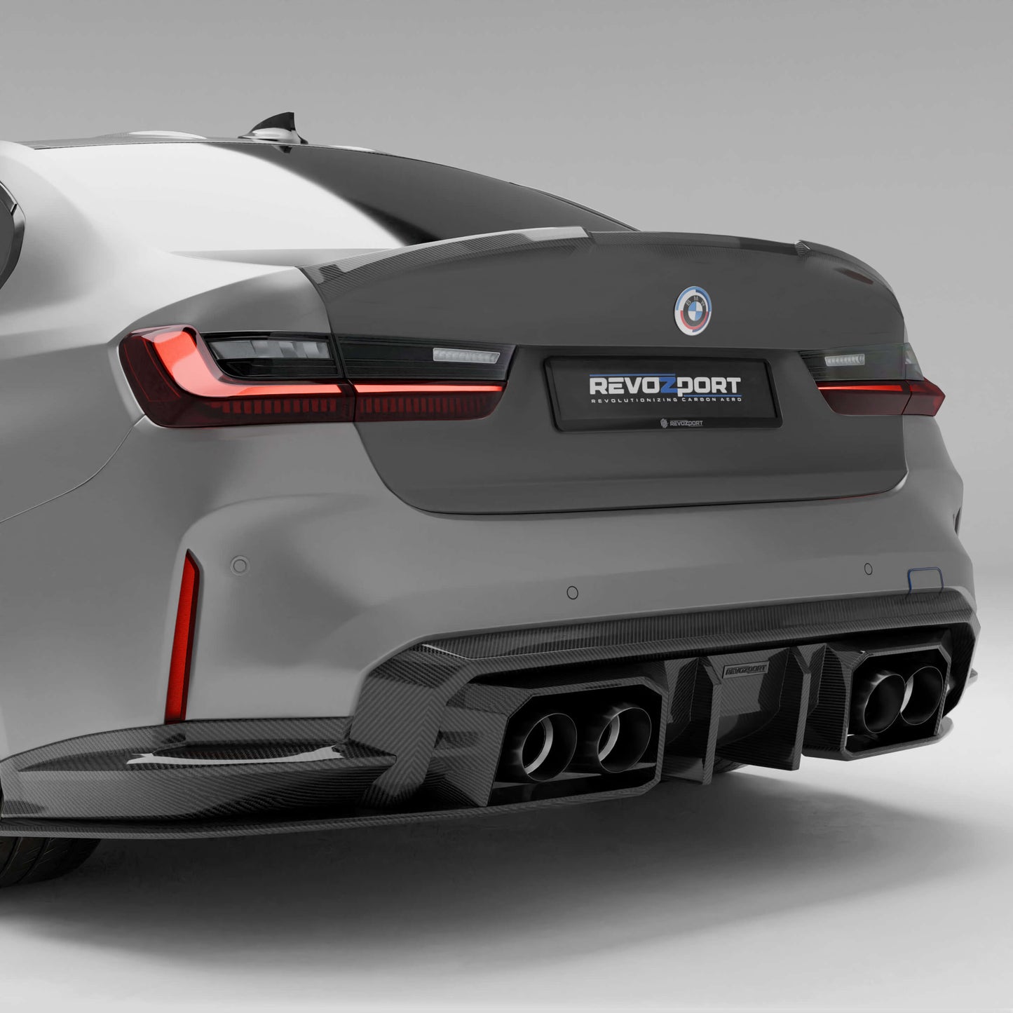 Revozport BMW M2 G87 / M3 G80 / M4 G82 Stainless Steel Tailpipe Silver