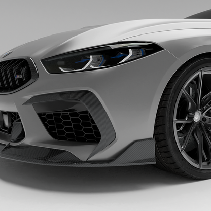 Revozport Carbon Fiber Front Bumper Canards for BMW M8 F93