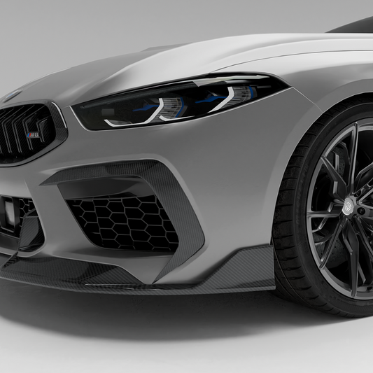 Revozport Carbon Fiber Front Bumper Canards for BMW M8 F93