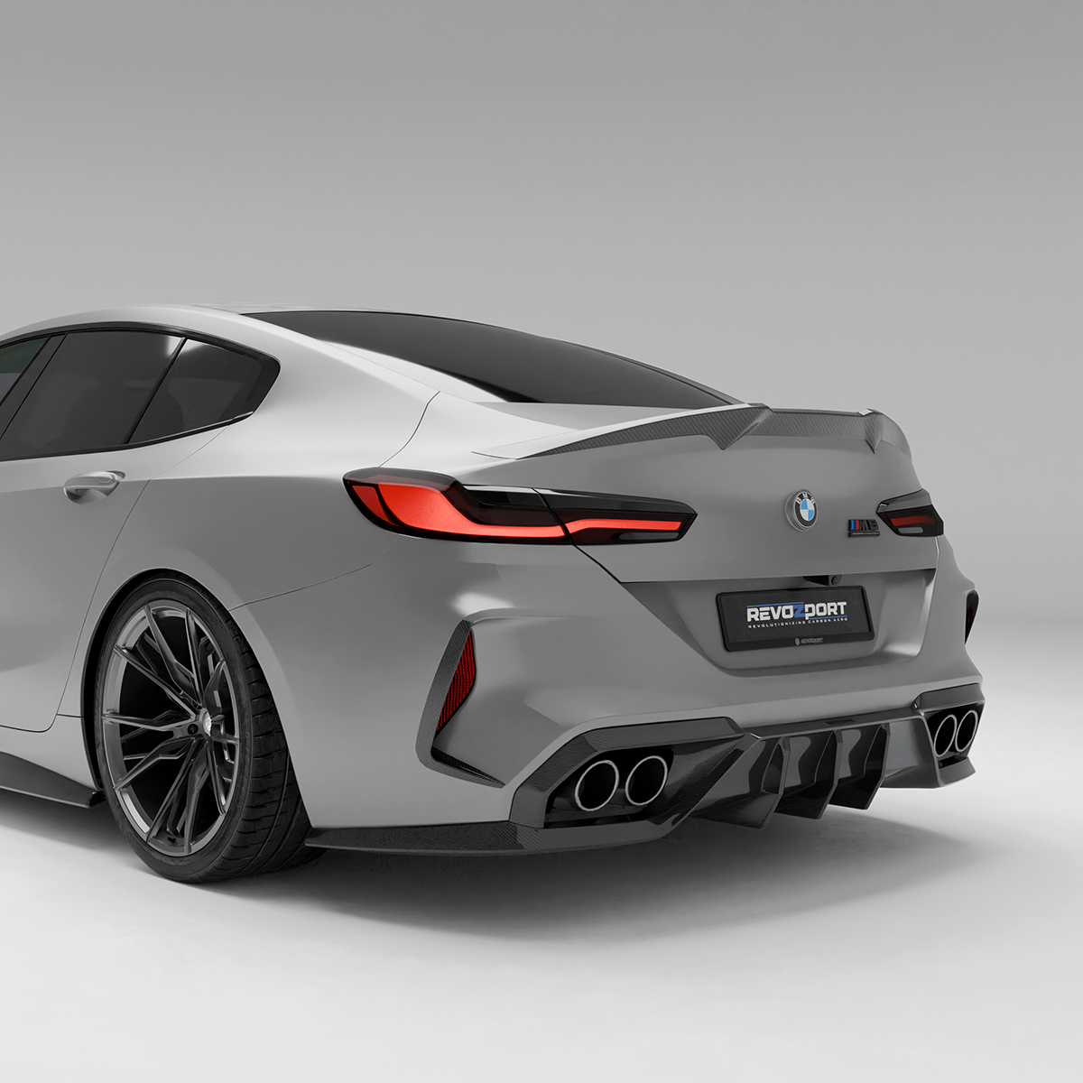 Revozport BMW M8 F93 Carbon Fiber Rear Diffuser