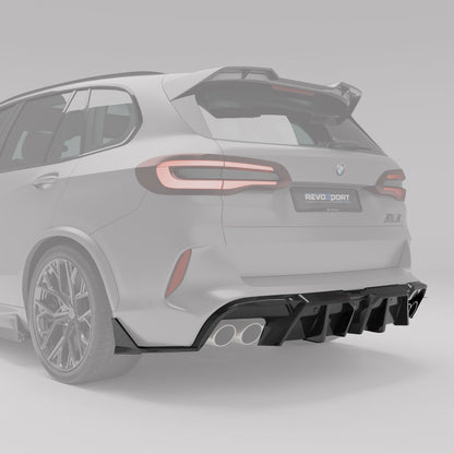 Revozport Carbon Fiber Rear Diffuser for BMW X5M F95 PRE LCI